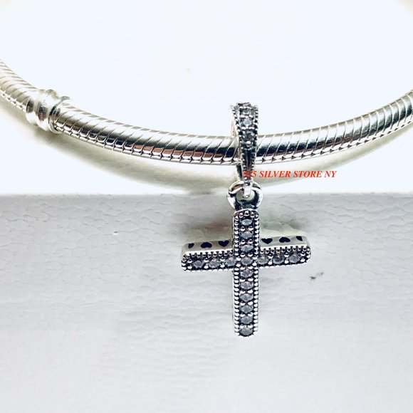 NEW Authentic Pandora Charm Faith CROSS Dangle 791310CZ - Picture 7 of 7